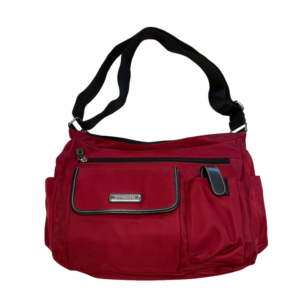 Connections‎ New Nylon Lightweight Travel Crossbody Adjustable Purse Bag Red